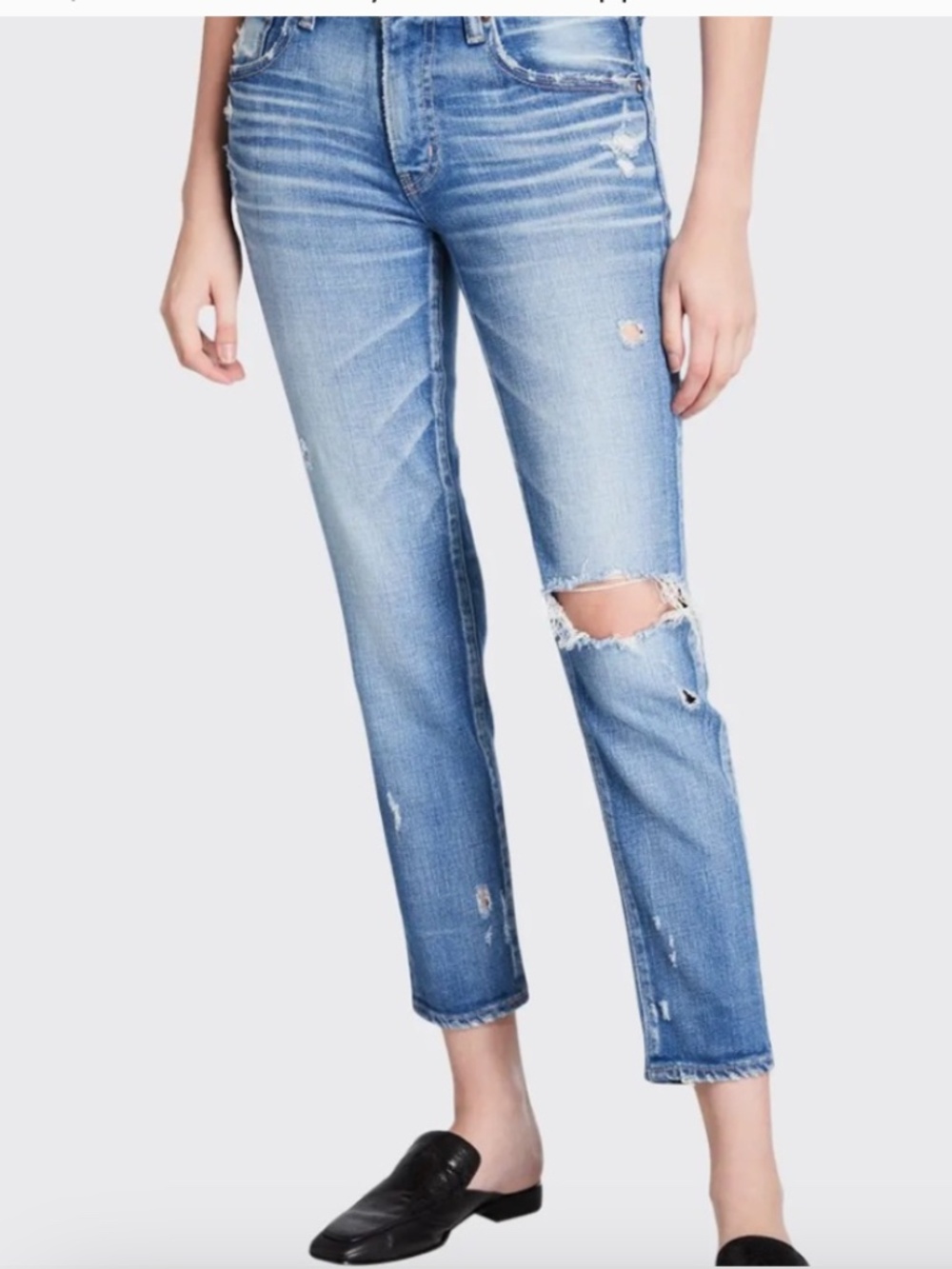 MOUSSY VINTAGE SKINNY DISTRESSED JEANS